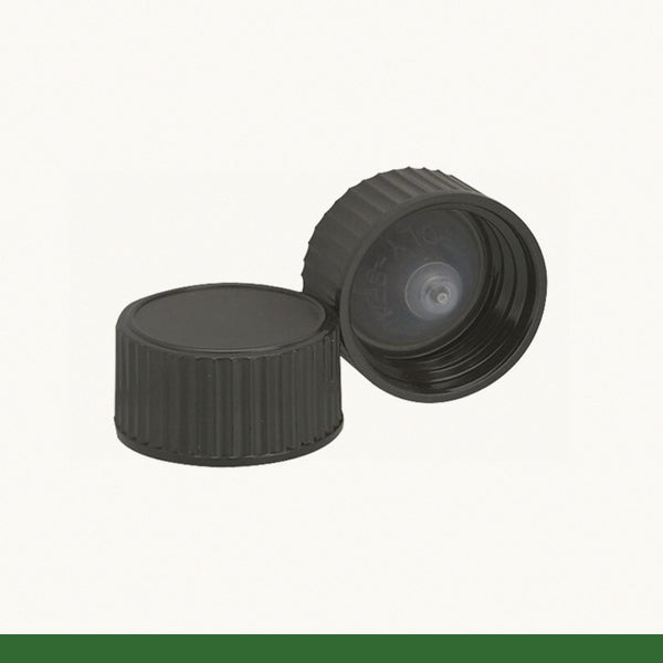 Black Phenolic Lid for Amber Glass Tincture Bottles – Supplies