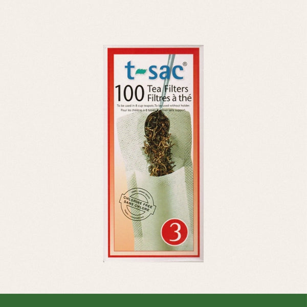 T-SAC Loose Tea Filters, Size 3 For 8 Cups