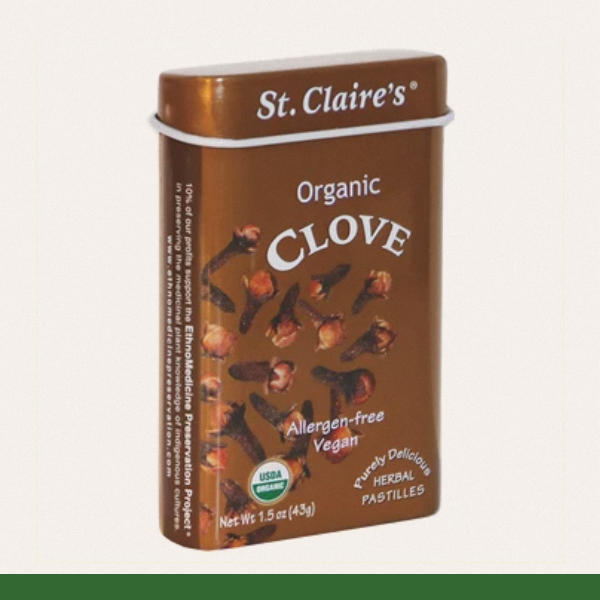 St. Claire’s Organic Clove Pastilles